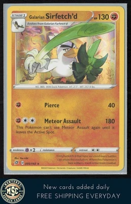 Galarian Sirfetch'd SWSH02: Rebel Clash #095/192 Holo Rare - Image 1 of 2