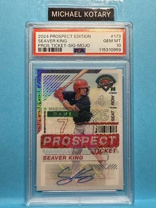 SEAVER KING 2024 PANINI PROSPECT EDITION MOJO AUTO 19/25 PSA 10 Nationals - Picture 1 of 2
