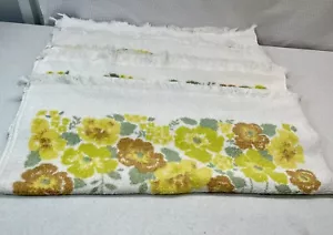 PRICE DROPPED! Lot of Four 1970's Cannon Towels Yellow ~ Green ~ Gold. Fringed - Picture 1 of 6