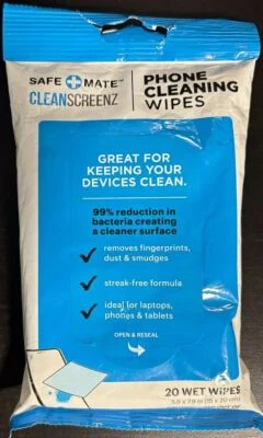 SafeMate Clean Screenz Phone & Tablet Cleaning Wipes 200 COUNT - Image 1 of 4