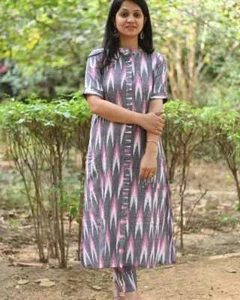 Indisches für Damen Kurta Kurti mit Farbe indisches ethnisches Kleid Set - Bild 1 von 8