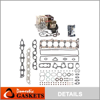 Head Gasket Set Timing Belt Kit Water Pump Fit 89-92 Toyota Cressida Supra 7MGE - Image 1 of 4