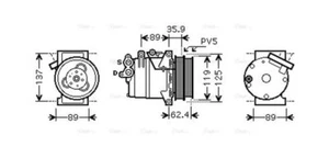 Compressore aria condizionata AVA FDAK433 per FORD FOCUS (2005) 2.5 ST ecc - Foto 1 di 7