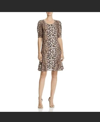 NUEVO Vestido para mujer Joie Angeni estampado de leopardo cuello redondo talla XS PRECIO DE VENTA SUGERIDO POR EL FABRICANTE $298 Foto 1 de 4
