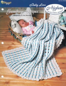 Afghan Crochet Pattern GUMDROP STRIPES Baby Love Needlecraft Shop - Picture 1 of 1