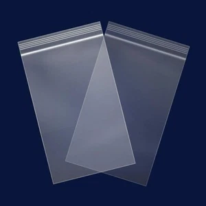 100-500 pcs Zip Resealable Lock Bag 2 Mil Clear Poly Bags Free Shipping - Picture 1 of 3