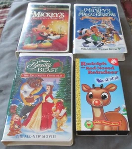 3 DISNEY Christmas VHS (Beauty & Beast, MICKEY's Magical & Once Upon A) +RUDOLPH - Bild 1 von 6