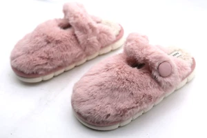Ease Home Slippers Alpargata Pink Faux Fur Women's Size 5.5/6.5 - Picture 1 of 6