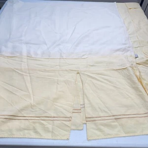 jcpenney chris madden full bed skirt duster yellow cotton - Picture 1 of 10