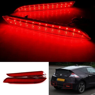Red Lens LED Bumper Reflector Backup Brake Light For 2011-14 Honda CR-Z/CR-V JDM - Image 1 of 4