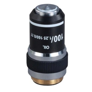 100X/1.25 DIN Achromatic Objective Lens for Compound Microscopes (Oil, Spring) - Picture 1 of 4
