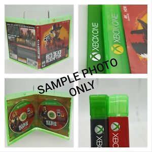 Lot 5 - Replacement Empty Double Game 2 Disc Box Case Microsoft Xbox One w Logo