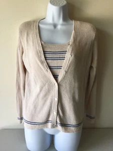 Route 66 Women's Sweater Cardigan  Medium Long Sleeve Looks Like Two Pieces - Picture 1 of 6