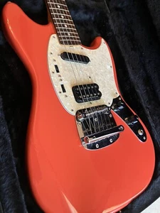 2012 Fender Kurt Cobain Mustang Electric Guitar Fiesta Red Near Mintw/cas Japan - Picture 1 of 10