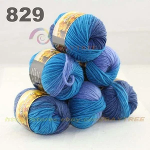 SALE LOT 6 Skeins x 50gr NEW Chunky Colorful Hand Knitting Scores Wool Yarn 829 - Picture 1 of 6