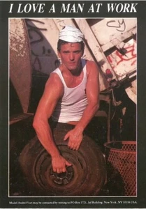 Post Card 1987 Model Andre Fiset, Gay Interest, Vintage New Old Stock - Picture 1 of 1