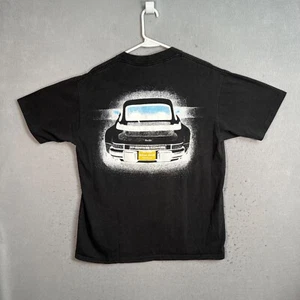 Vintage 90er Porsche 911 Turbo Rennwagen T-Shirt Erwachsene Large schwarz Herren - Bild 1 von 10