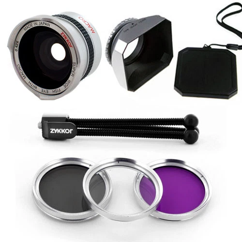 Wide Fish Eye Lens,UV CPL FLD Filter,Hood for Olympus PEN E-PL3/E-P3/E-PL2E-PM1 - Image 1 of 1