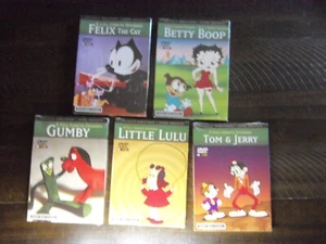 5 DVD 38 EPISODES BETTY BOOP, TOM & JERRY, FELIX THE CAT, LITTLE LULU, GUMBY - Imagen 1 de 6