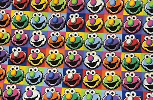 Elmo Cotton Fabric Sesame Street by the yard material - Picture 1 of 1