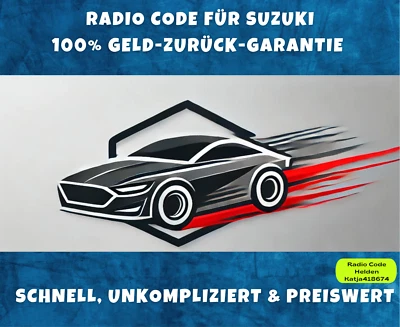 Radio Code für Bosch Suzuki Ignis Radio Code / Pin Code Subaru Justy 86G10 /86G0 - Bild 1 von 2