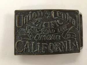 Brass Belt Buckle ~ Union & Central Railroad Line - Picture 1 of 2