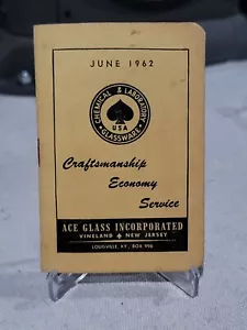 VINTAGE 1962 ACE GLASS CHEMICAL LABORATORY GLASSWARE JUNE PLANNER ADVERTISING - Picture 1 of 6