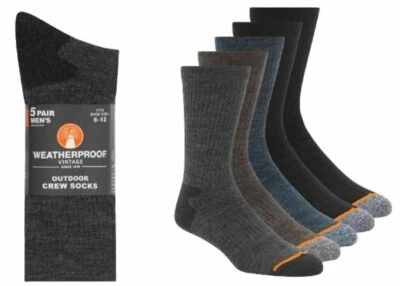 ¡NUEVO EN CAJA! 5 pares de calcetines impermeables para hombre al aire libre mezcla de lana  Foto 1 de 3