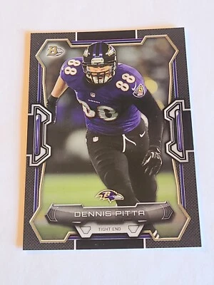2015 #19 Dennis Pitta SP Black Parallel Bowman Football - Image 1 of 2