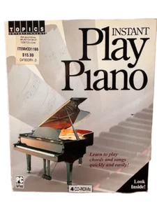 Instant Play Piano 4 CD ROM Customized Self-Paced Piano Lessons SEALED - Picture 1 of 5