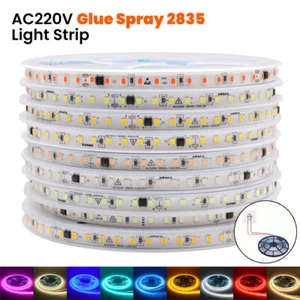 10/20/50CM 2835 LED Strip Lights 220V 240V 120LEDs/m Flexible Tape Self Adhesive - Picture 1 of 33