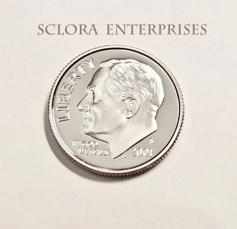 2001 S Roosevelt *90% SILVER PROOF* Dime  **FREE SHIPPING** Cover