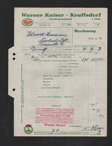 Kraftsdorf, invoice 1931, Werner Kaiser sausage factory - Picture 1 of 1