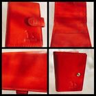 Vintage Ridgeback Red Genuine Leather 6 slot card Holder Wallet