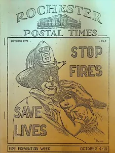 Rochester NY Postal Times Magazine October 1970 Fire Prevention Week - Foto 1 di 2