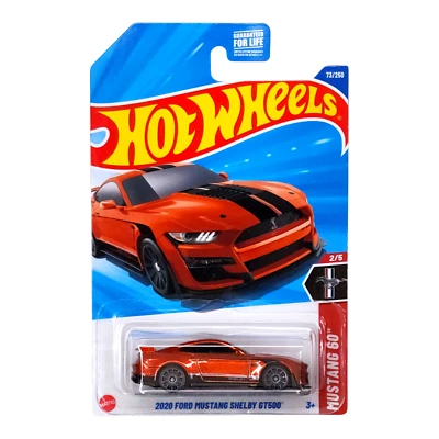 HOT WHEELS 2020 Ford Mustang Shelby GT500 Orange Mustang 60 Mainline JBB16 2025 - Image 1 of 2