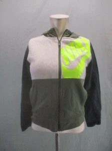 NIKE Size M Boys Cotton Full Zip Stand Collar Pocket Fleece Athletic Jacket 563 - Picture 1 of 9