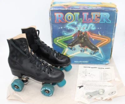 Patines Roller Derby Star Vintage Hombre/Mujer Talla 6 Stock 365 Negro con Caja Foto 1 de 4