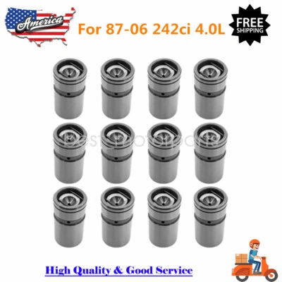 12Pcs Hydraulic Lifters For 1987-2006 Jeep Wrangler Cherokee 4.0L l6 4-Door VL89 - Изображение 1 из 4