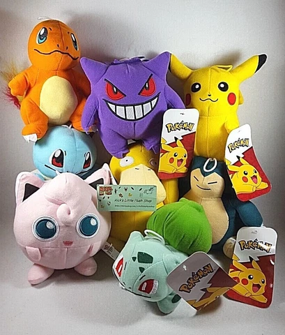 Pokemon Pikachu Bulbasaur Charmander Squirtle Plush Stuffed Animal 6" Toy New Cover