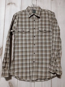 Outdoor Life Shirt Men's Small Brown Plaid Button Front Long Sleeve - Picture 1 of 7