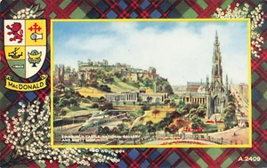 Postcard Scotland Edinburgh Castle MacDonald Coat of Arms - Bild 1 von 2