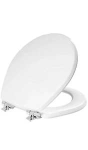 MAYFAIR 826CHSL 000 Benton Toilet Seat with Chrome Hinges will Slow Close and - Picture 1 of 11