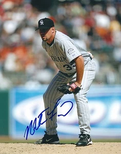 Foto autografata firmata 8x10 NATE FIELD Colorado Rockies - Certificato di autenticità - Foto 1 di 1