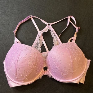 Sujetador Victoria's Secret 36C Muy Sexy Push-Up Espalda Corredora Encaje Con Aros Púrpura - Imagen 1 de 13