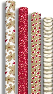 223897AMZC - Confezione Da 12 Rotoli Di Carta Da Regalo, 70 G, Dimensioni: 2 X 0 - Foto 1 di 12