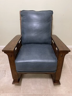 Marshfield Furniture Stagecoach Leather Rocker Chair Nos - Image 1 of 4