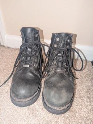 Womens Harley Davidson Water Proof Combat Boots Gently Used Condition Size 6.5  - Image 1 of 4