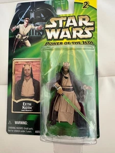 Star Wars Power of the Jedi EETH KOTH Jedi Master 3,75" Actionfigur 2001 NEU - Bild 1 von 1