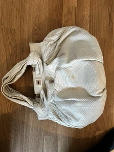 Zagliani Handtasche aus echtem Pythonleder, Cremeweiß - Bild 1 von 18